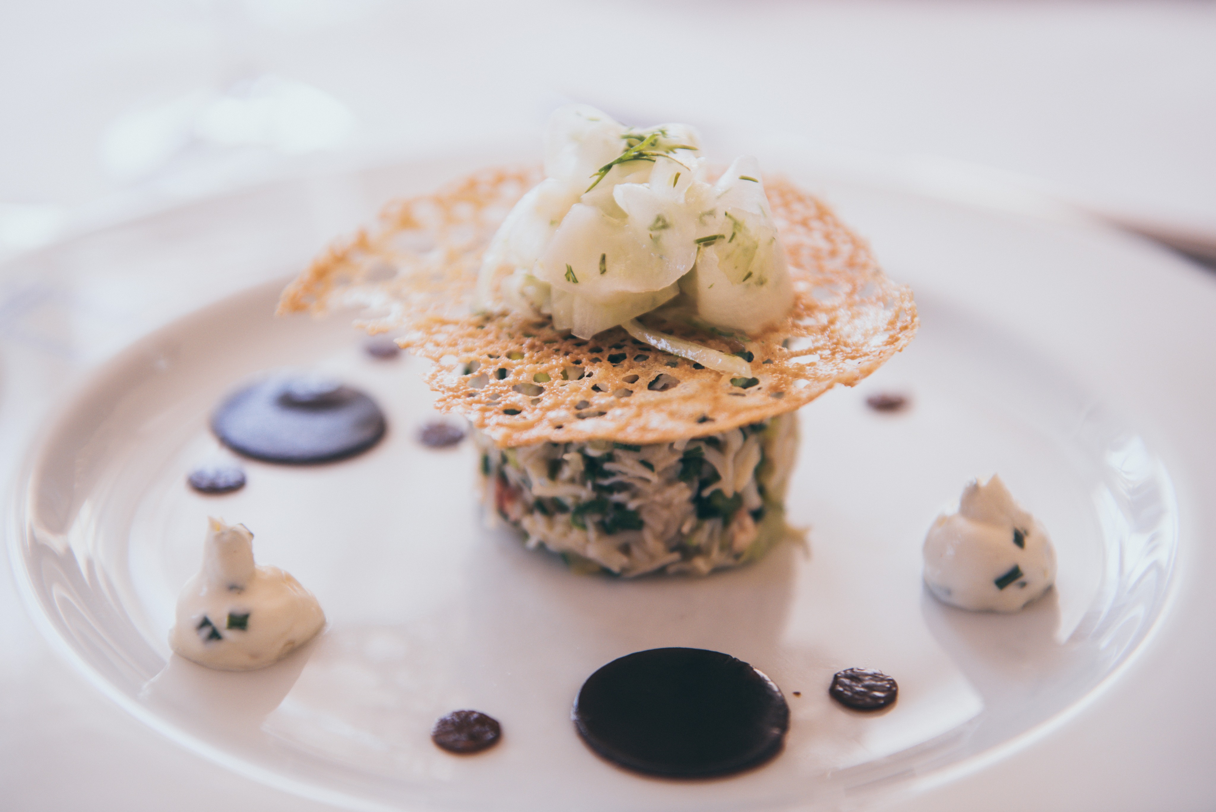 Assiette, entrée, cuisine, Château d'Arche