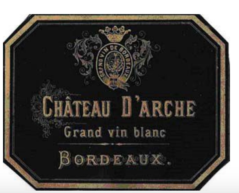Etiquette vin Château d'Arche Grand vin blanc, Bordeaux