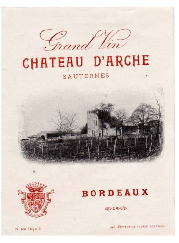 Etiquette Château d'Arche, Grand vin, Sauternes