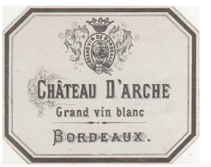 Etiquette Château d'Arche, Grand vin blanc, Bordeaux