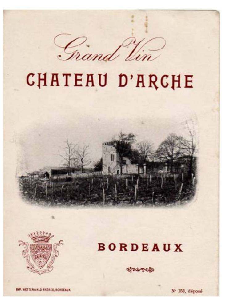 Etiquette Château d'Arche, Grand vin, Bordeaux